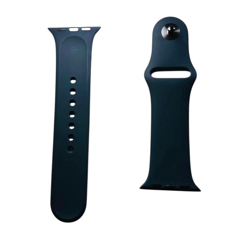 Black Silicone Sport Band‎ for Apple Watch 42mm 44mm 45mm 49mm S/M Strap